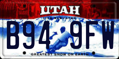 UT license plate B949FW