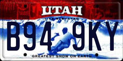 UT license plate B949KY
