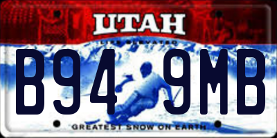 UT license plate B949MB