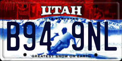 UT license plate B949NL