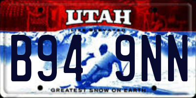 UT license plate B949NN