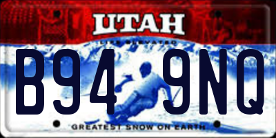 UT license plate B949NQ