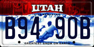UT license plate B949OB