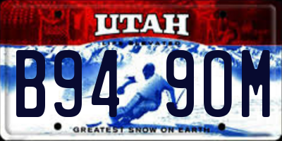 UT license plate B949OM