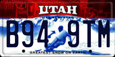 UT license plate B949TM