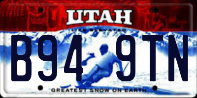 UT license plate B949TN