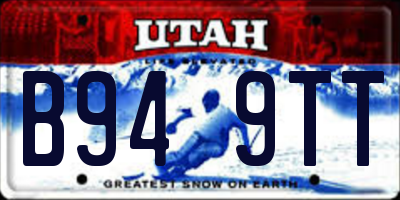 UT license plate B949TT