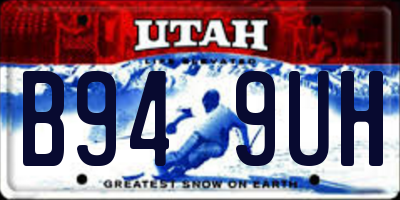 UT license plate B949UH