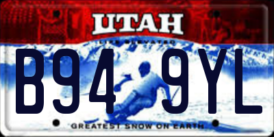 UT license plate B949YL