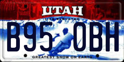 UT license plate B950BH