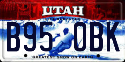 UT license plate B950BK