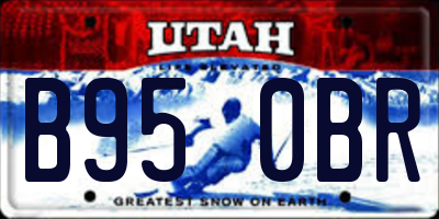 UT license plate B950BR