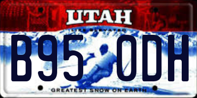 UT license plate B950DH