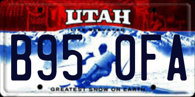UT license plate B950FA