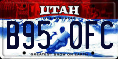 UT license plate B950FC