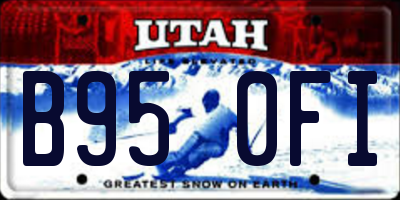 UT license plate B950FI