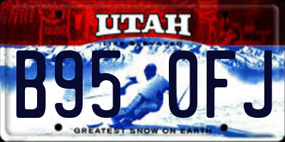 UT license plate B950FJ