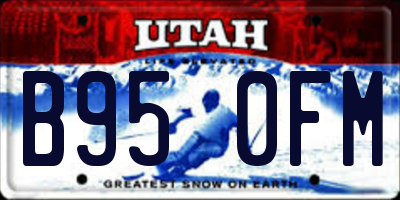 UT license plate B950FM