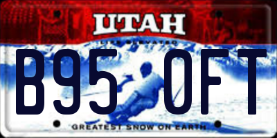 UT license plate B950FT