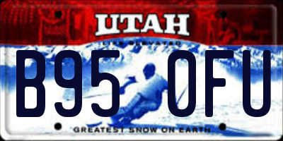 UT license plate B950FU
