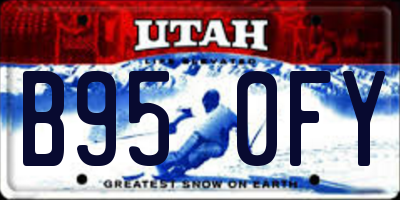 UT license plate B950FY