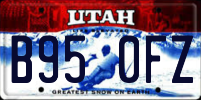 UT license plate B950FZ