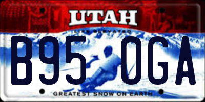 UT license plate B950GA