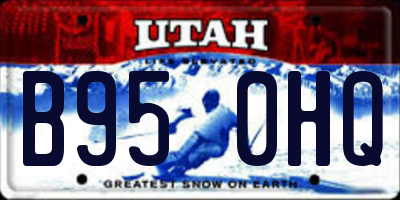 UT license plate B950HQ