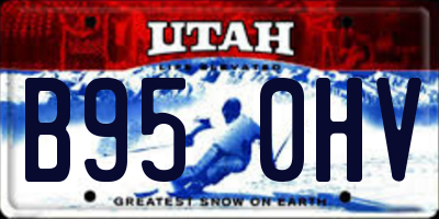 UT license plate B950HV