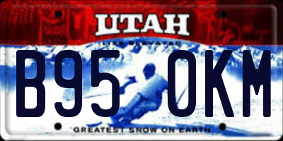 UT license plate B950KM