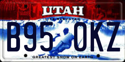 UT license plate B950KZ