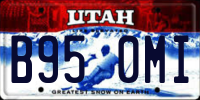 UT license plate B950MI