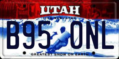 UT license plate B950NL