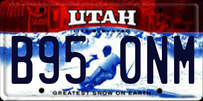 UT license plate B950NM