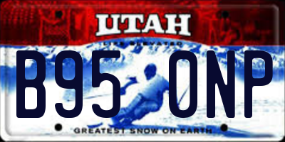UT license plate B950NP