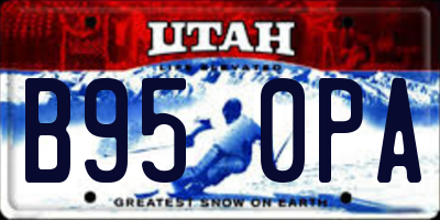 UT license plate B950PA