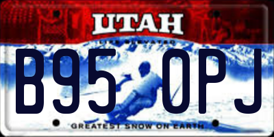 UT license plate B950PJ