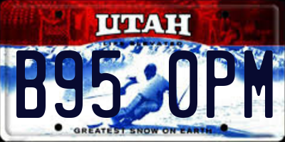 UT license plate B950PM