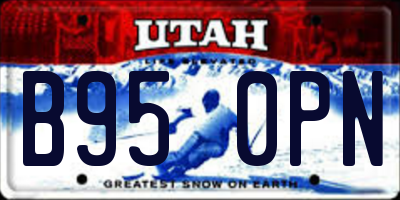 UT license plate B950PN