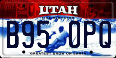 UT license plate B950PQ