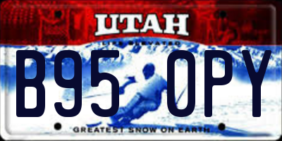 UT license plate B950PY