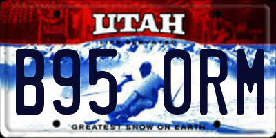 UT license plate B950RM