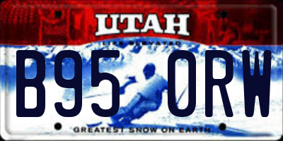 UT license plate B950RW