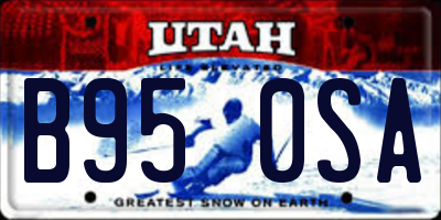 UT license plate B950SA