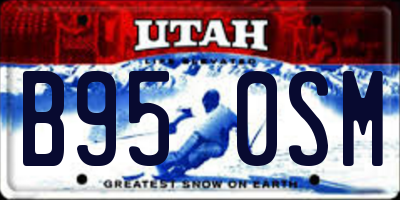 UT license plate B950SM