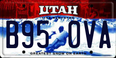 UT license plate B950VA