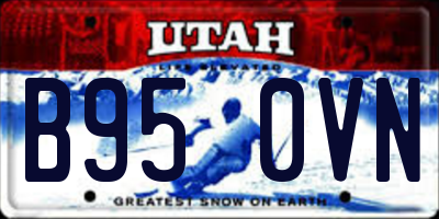 UT license plate B950VN