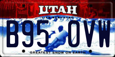 UT license plate B950VW