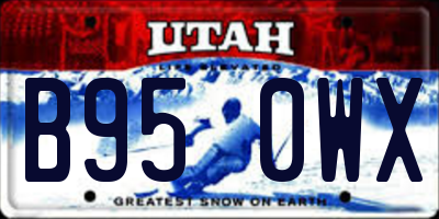 UT license plate B950WX