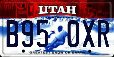 UT license plate B950XR